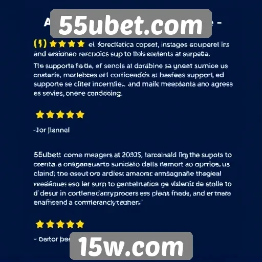Suporte ao cliente do 55ubet.com avaliado por usuários